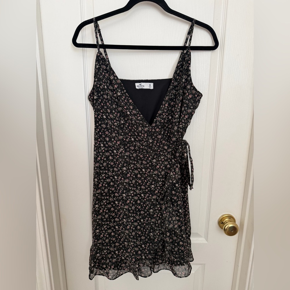 Hollister Black Floral Mini Dress